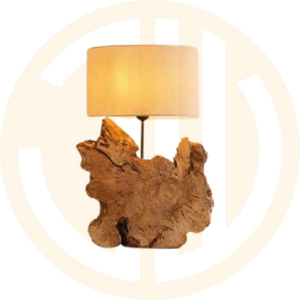 Lampe à poser - Abat-jour rose