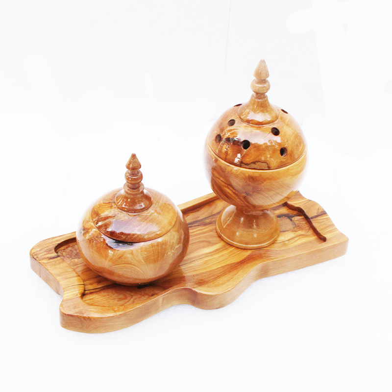 Duo de brûle-encens en bois